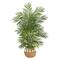 4ft. Areca Artificial Palm in Boho Chic Handmade Natural Cotton Woven Planter with Tassels
